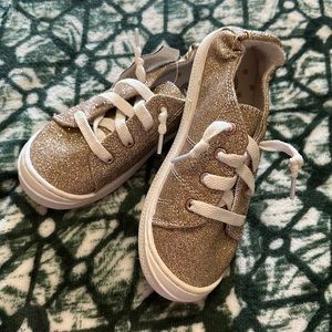 Gold Glitter Slip-On Sneakers NWT size 12